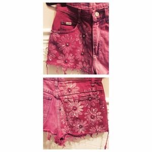 Flower Child Studded Shorts
