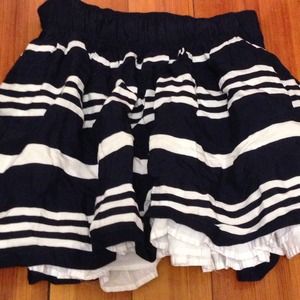 Navy striped skirt from A&F brand Gilly Hicks