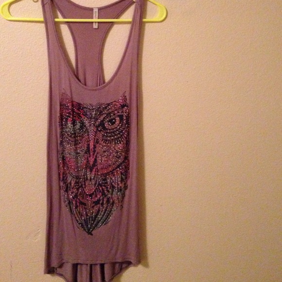 Long Brown owl tank top