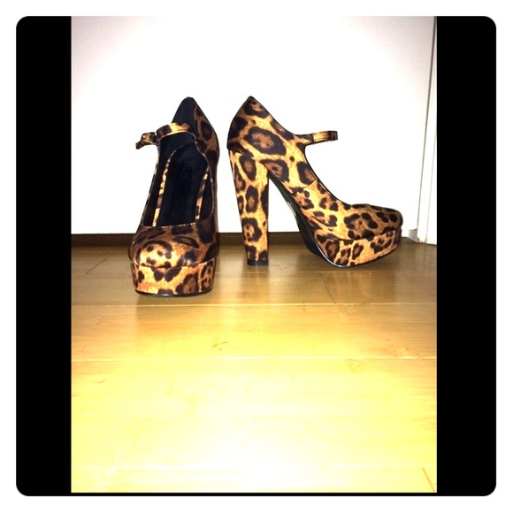 F21 Leopard Heels