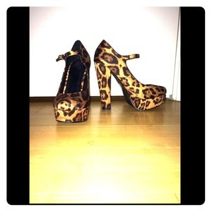 F21 Leopard Heels