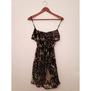 Strapless Print Dress