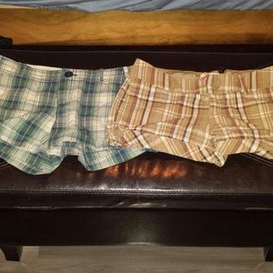 forever 21 plaid shorts