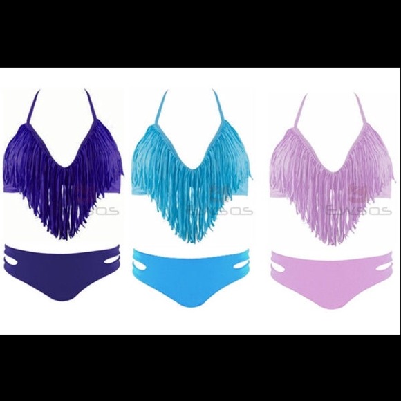 Fringe Brazilian bandeau bikini