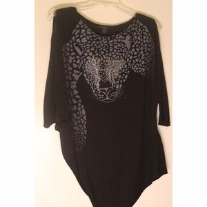 Amazing bedazzled leopard forever 21 shirt