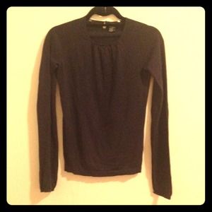 Theory long sleeve knit silk/cotton tee in navy!