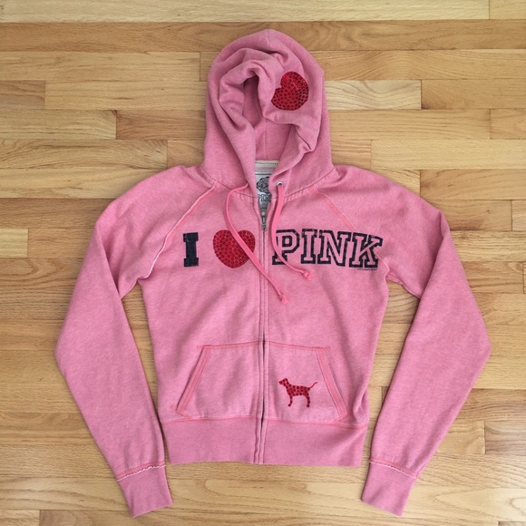 Victoria's Secret Bling Rhinestone Hoodie - Picture 2 of 4
