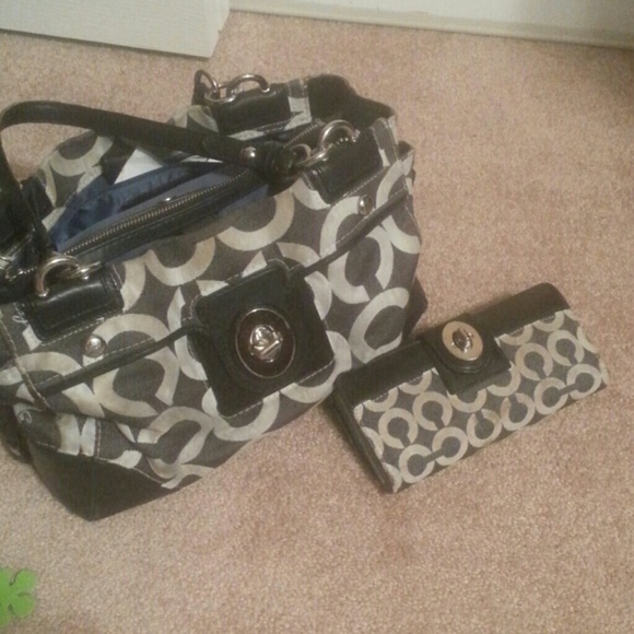 Coach bag and wallet