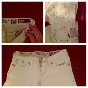 Miss me white jeans