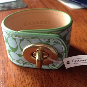 NEVER WORN leather Coach cuff