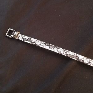 SOLD Silver lace slim belt