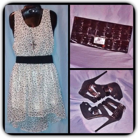 🐆Hi-Low Cheetah Print Open Back Dress🐆