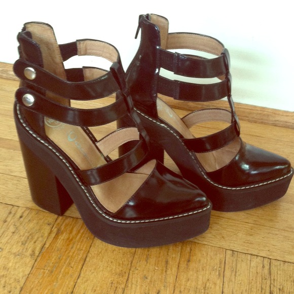 Jeffrey Campbell freca black platform 6 NIB