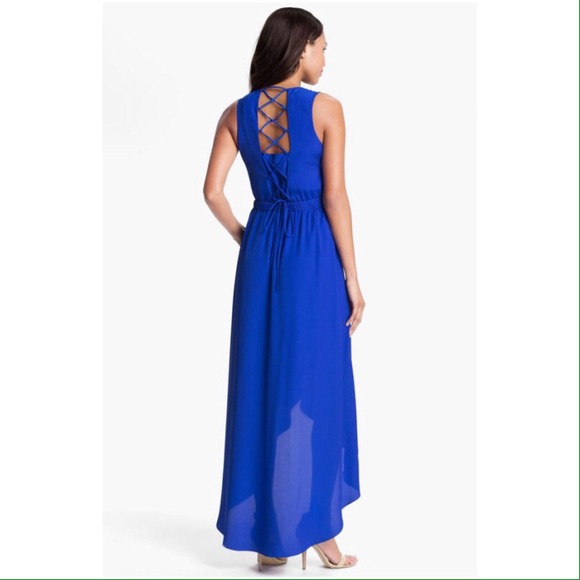 ❌consigned ❌  Cobalt Blue High-Low Maxi Dress - Picture 2 of 3