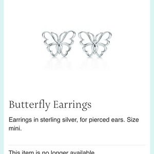 Looking for Tiffany silver butterfly earrings
