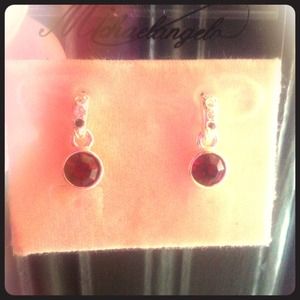 Apple and silver earrings