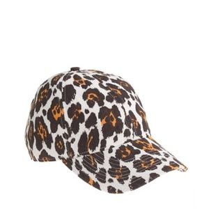 J. Crew canvas leopard hat