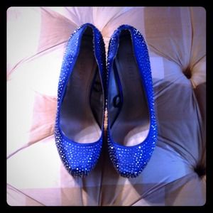 Sparkly blue heels
