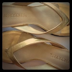 Gold Sandals with Heel