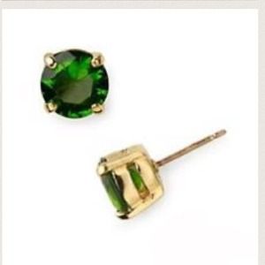Kate spade green glass stud earrings