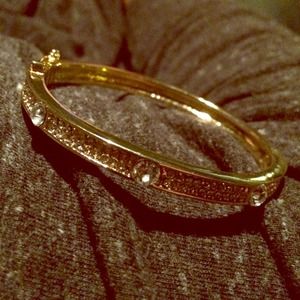 Women's Hinged Rhinestone Love Bracelet