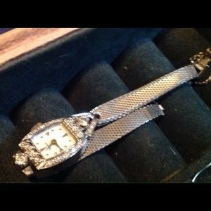 Watch Geneva diamond white gold 14k fine jewlery