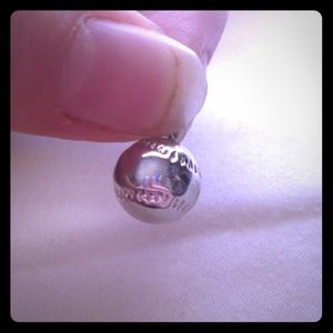 Silver Baseball Charm