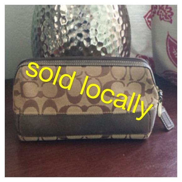 Coach Clutches & Wallets - Brown Coach makeup bag