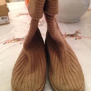 Knit Sand UGGs