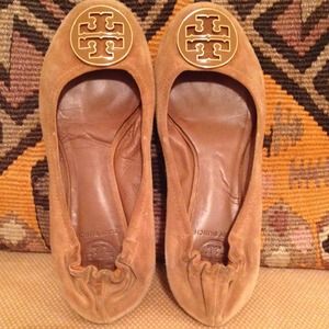 ***SALE*** Tan Suede Tory Burch Flats