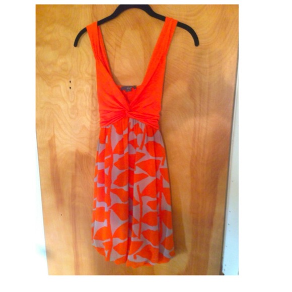 Orange and grey summer dress!