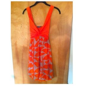 Orange and grey summer dress!
