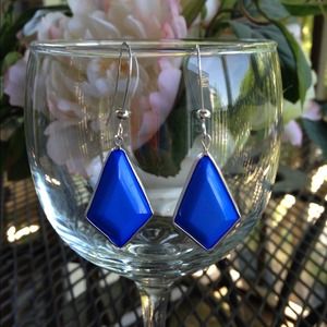 aqua dangling earrings