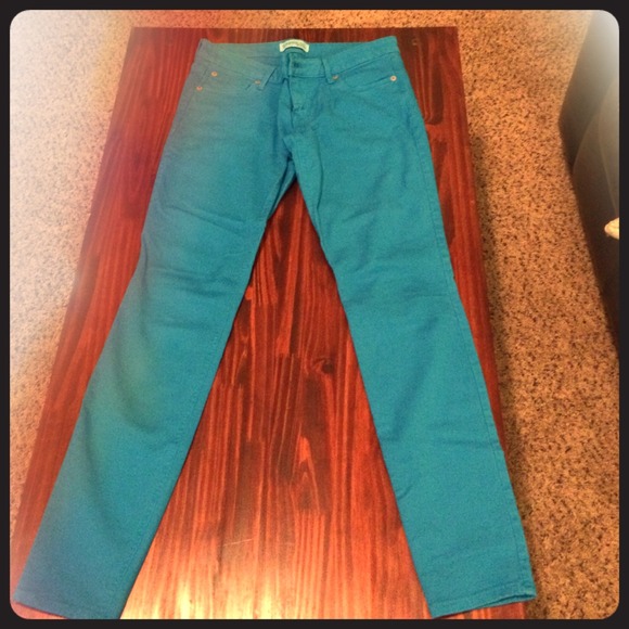 Aqua Blue Skinny Jeans