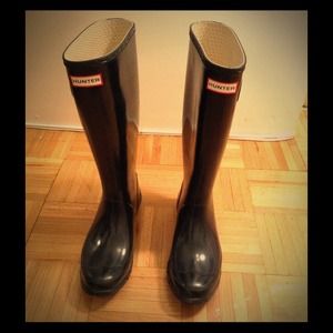 Hunter Rainboots : Huntress Black size 8