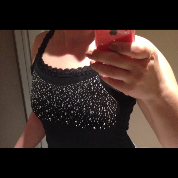 ๐ซSOLD๐ซโจHOST PICKโจ NEW black top with glitters - Picture 3 of 3