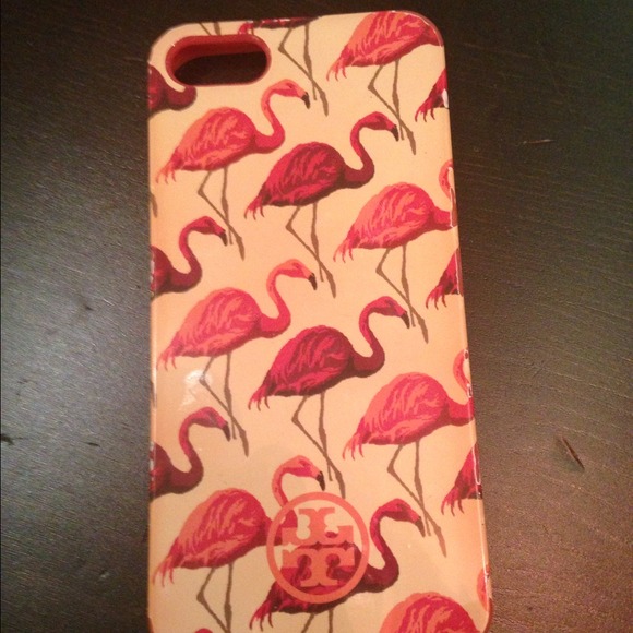 Tory Burch hot pink flamingo IPhone 5 case