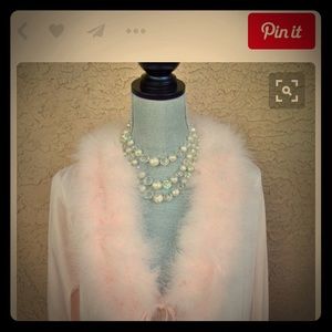 1960's Vintage silk peignoir set -black Ora Feder