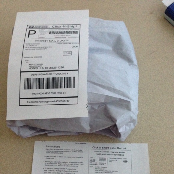 Proof of shipping!