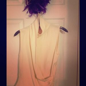 Cream Armani sleeveless blouse