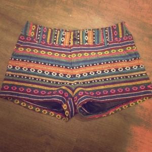 Tribal print shorts