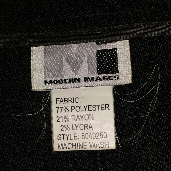 MODERN IMAGES Small Herringbone Dark Gray Slacks - Picture 2 of 3