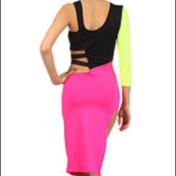 Multi -Color Neon Dress - Picture 2 of 2