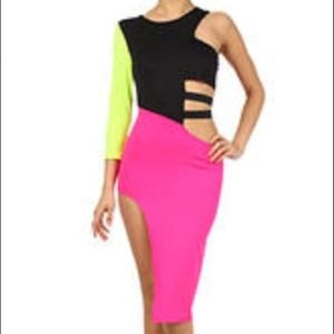 Multi -Color Neon Dress