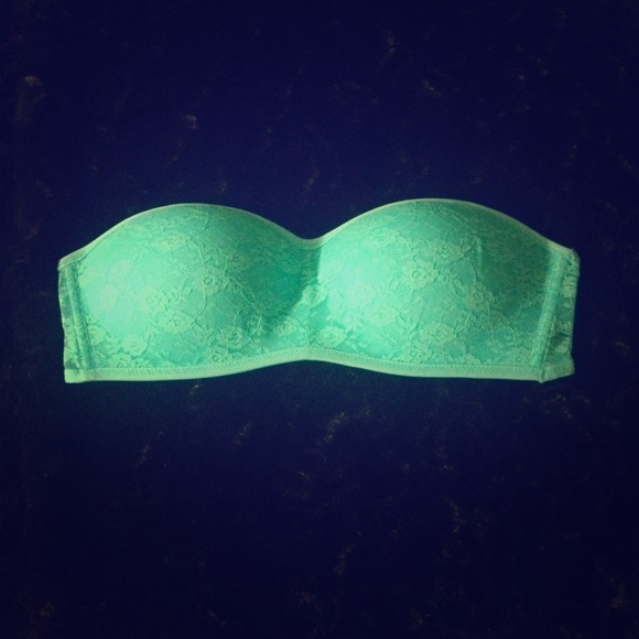 NWT Love Pink Green Laced Bandeau