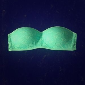 NWT Love Pink Green Laced Bandeau