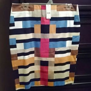 Color Block Pencil Skirt
