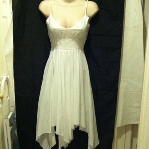 White spaghetti strap summer dress