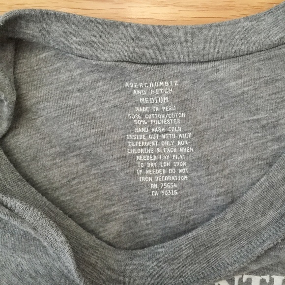 ❌SOLD!❌ A&F | Gray Inside-Out Graphic Tee - Picture 4 of 4