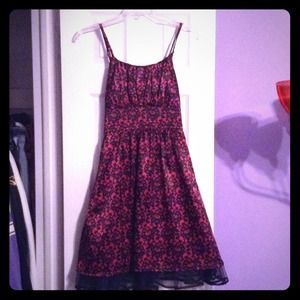 Pink and black dress